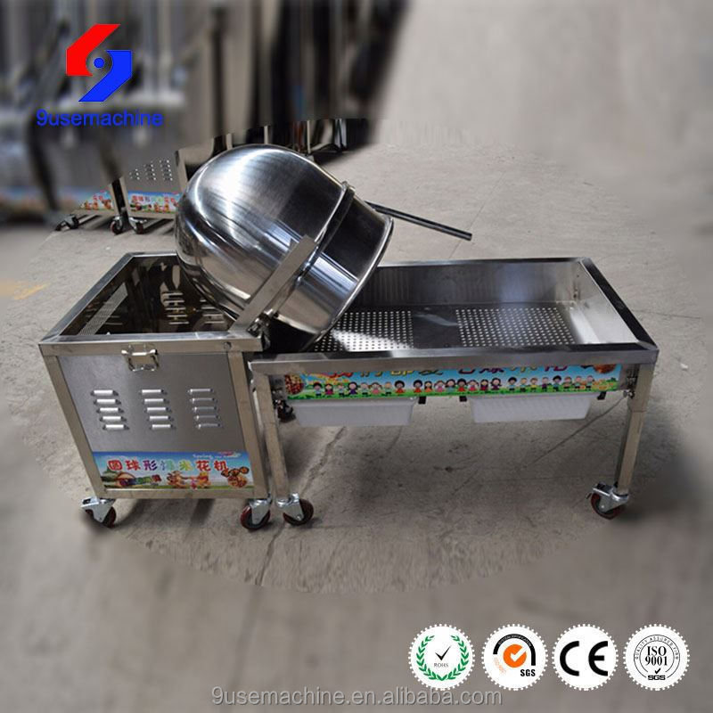 China stainless steel commercial caramel kettle corn popcorn making machine for sale