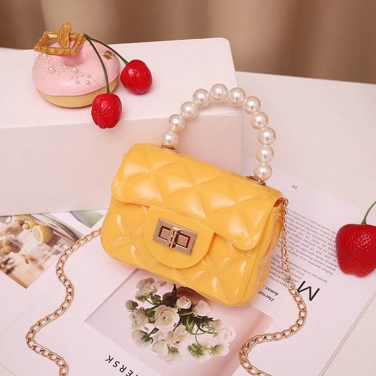 Bulk Wholesale Jelly Bags For Kids 2023 Luxury Pearl Handle Handbags For Ladies Portable Sling Bags For Women Crossbody