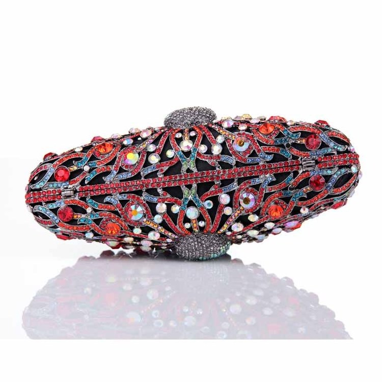 Hollow out rhinestone purse proud as a Peacock crystal bags evening clutch