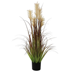 Hgh quality pvc green grass Artificial Reed Plant artificial onion grass potted plant for indoor decor