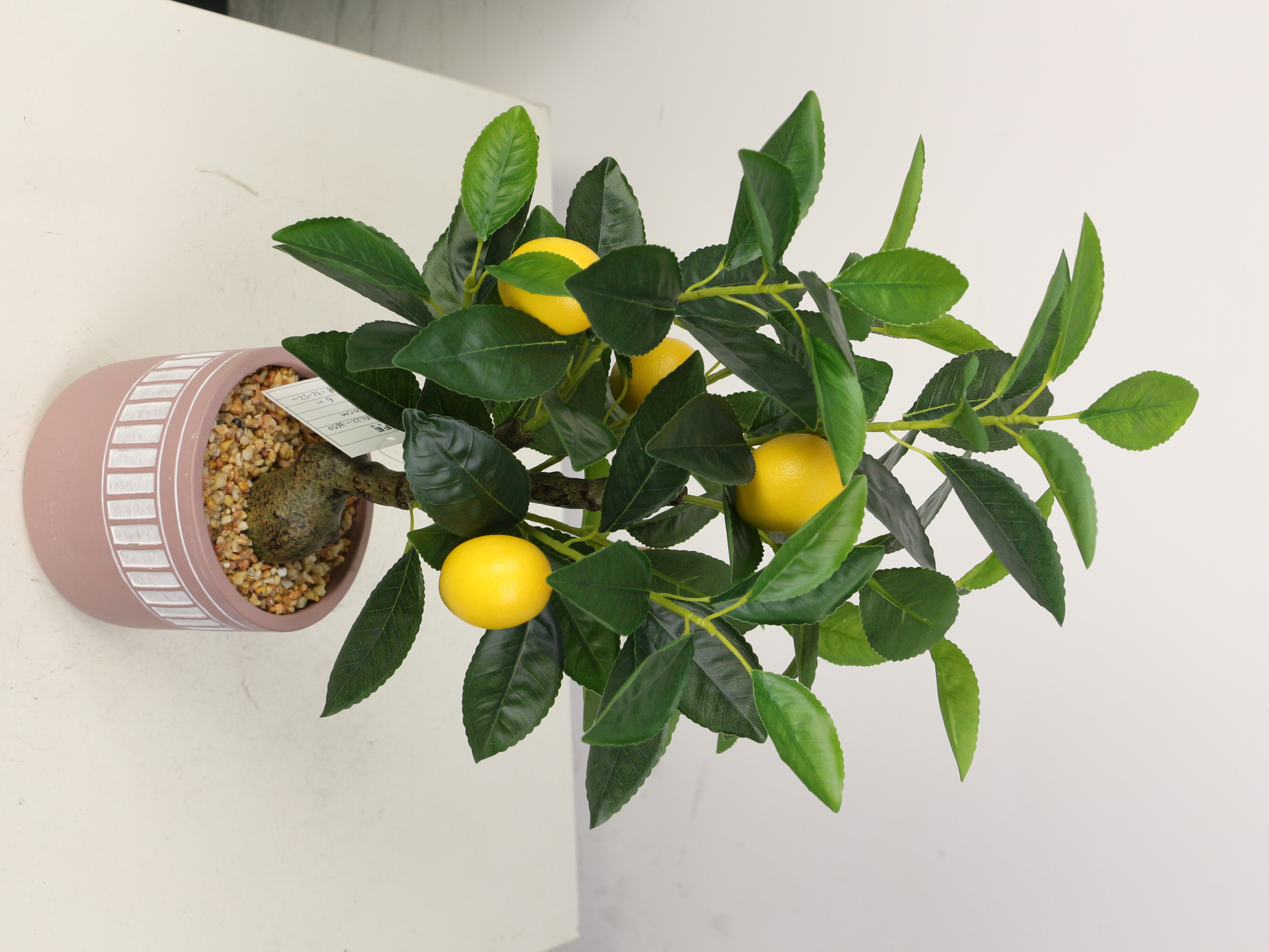 Best price potted plant artificial ornamental lemon tree with fruits bonsai for home decoration