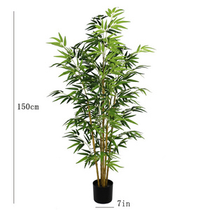 Arbre artificiel indoor decoration fake faux tall plastic bamboo plant 5ft bamboo tree