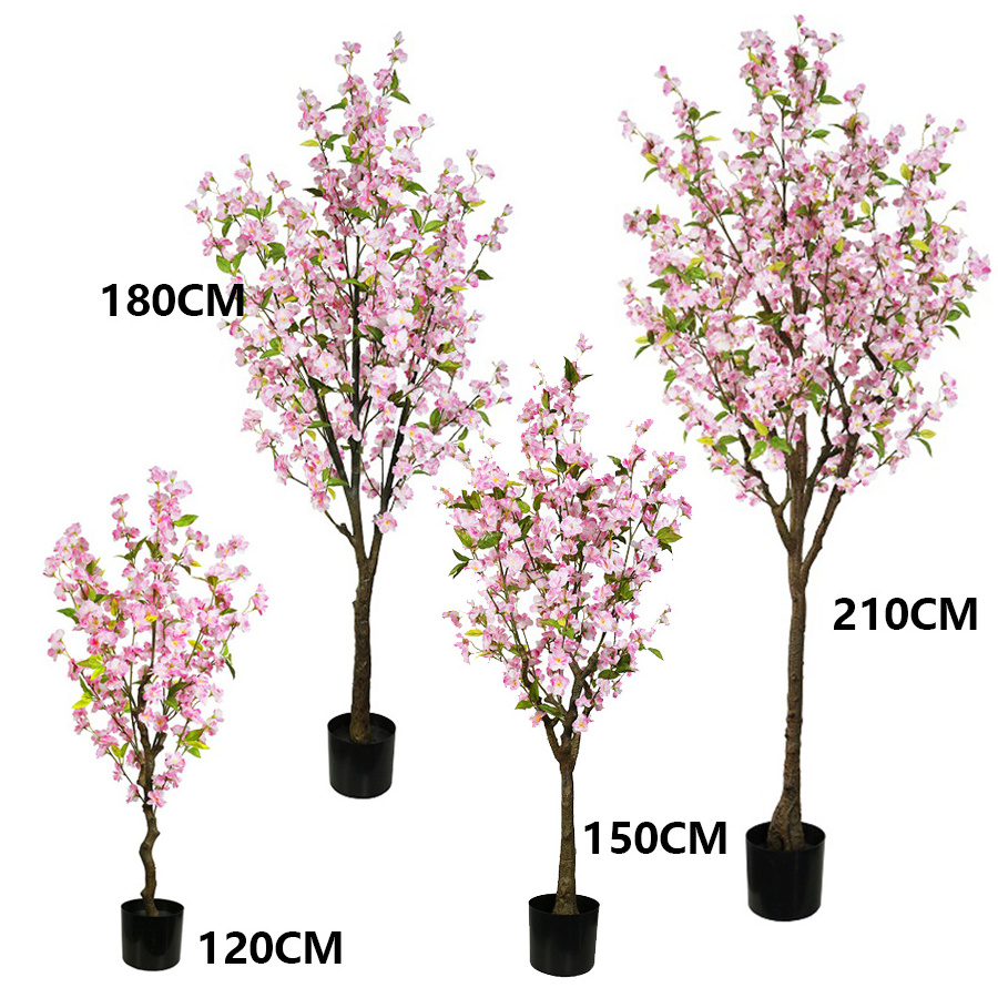 7ft large fake beauty pink artificial outdoor cherry blossom plastic flower tree Artificial Tree Centerpiece