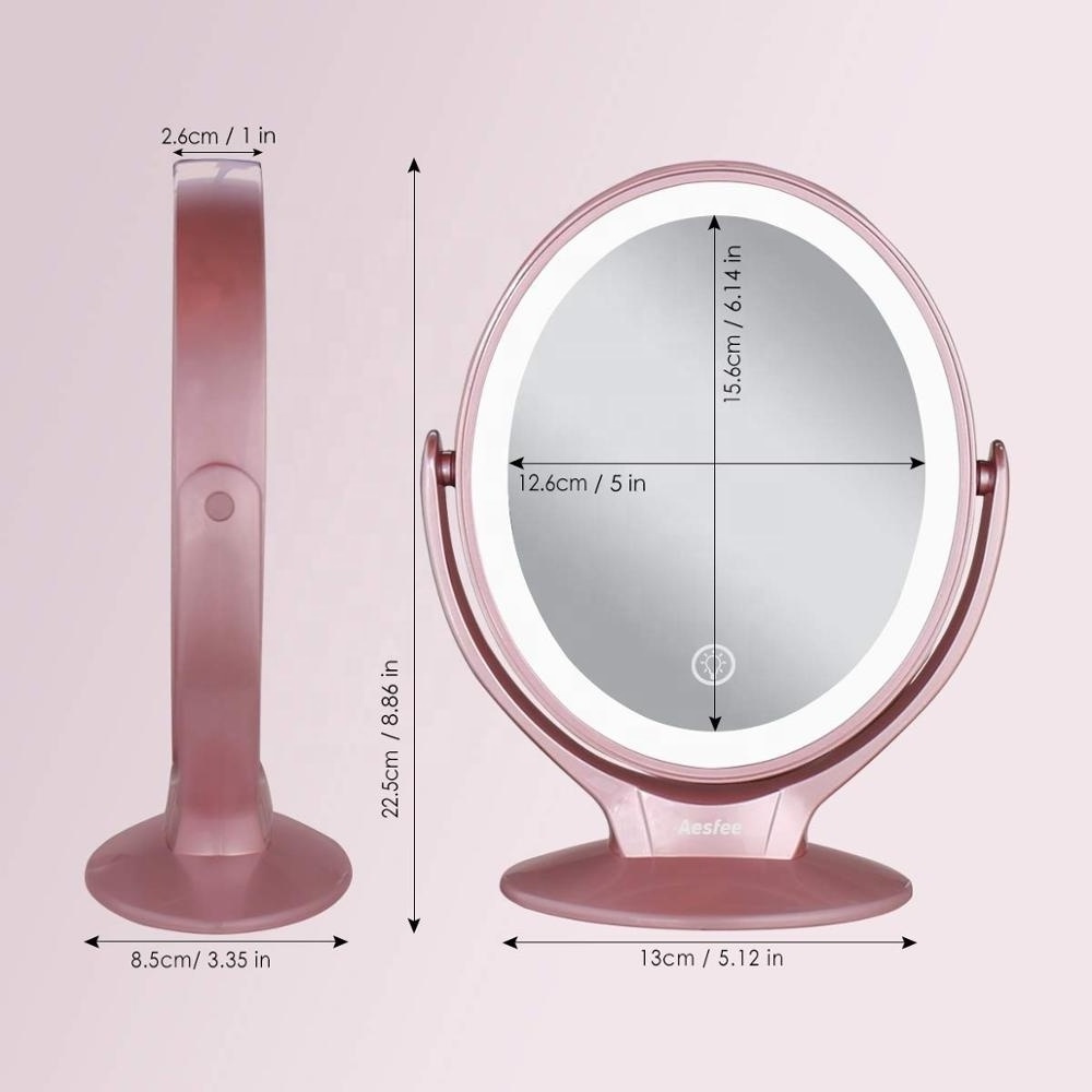 Best LED makeup mirror with led light for cosmetic 7x magnifying bling vanity mirror touch control smart mirror touch screen