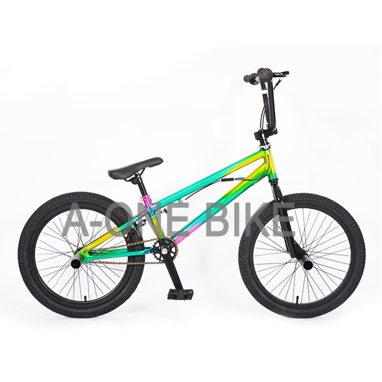 Best selling 20 inch freestyle jet fuel rainbow BMX with colorful design