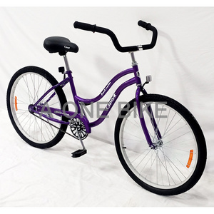 Adult black color sport goods beach cruiser lowrider bike in stock for sale