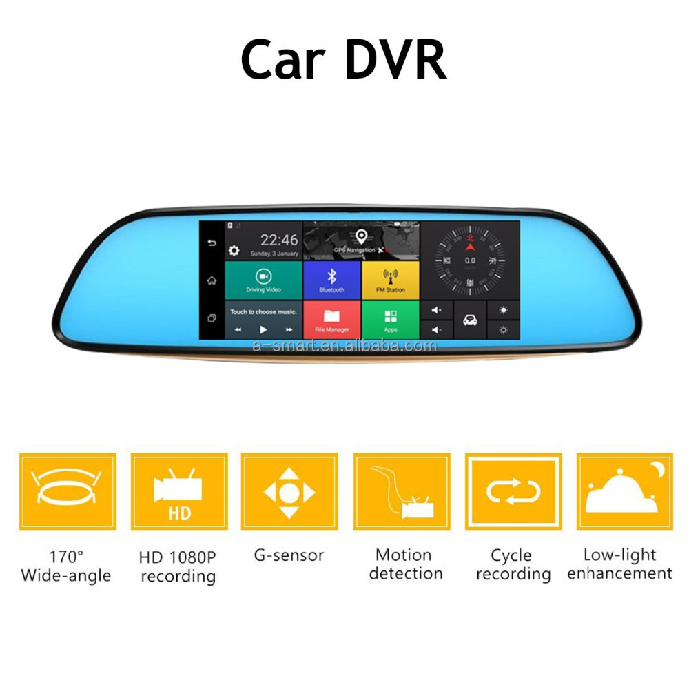 China manufacturer 7inch IPS screen dual lens1080p full hd vehicle blackbox dvr user manual