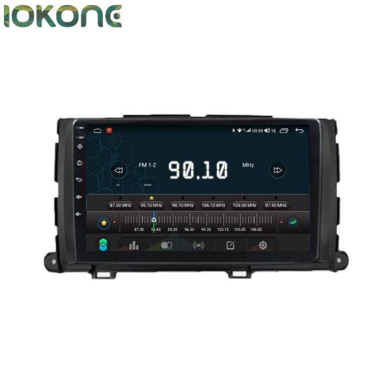 IOKONE 6125 Octa Core 4G 64G   Car Audio Radio  Stereo Video Multimedia  Dvd Player  for Toyota Sienna 2011