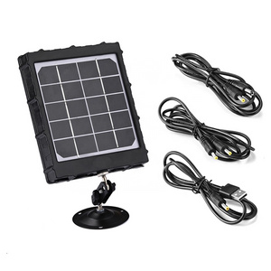 Outdoor waterproof 3W 6V 9V 12V Output small Solar Panel with battery for hunting trail camera 8000mah