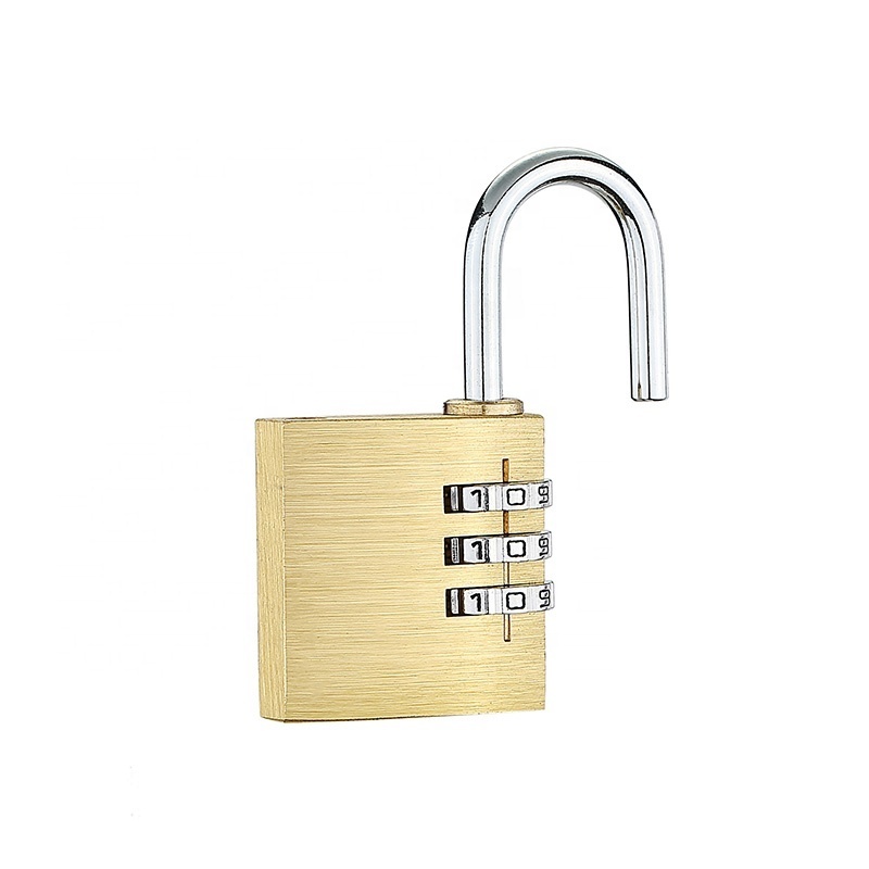 High security heavy Duty brass Padlock 30mm good quality safety luggage combination cooper brass padlock manufacturer