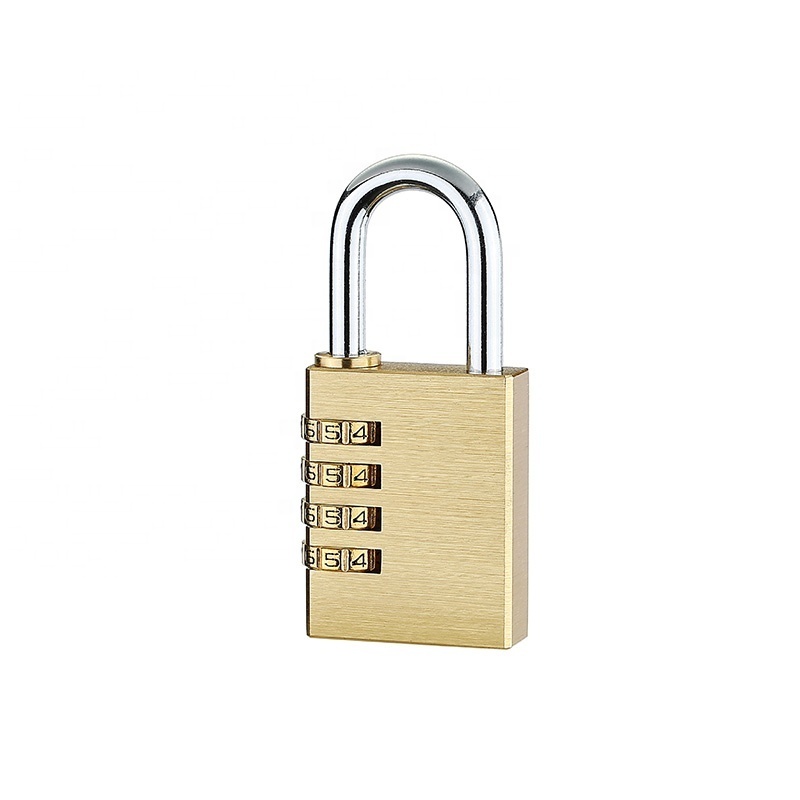 Hot selling competitive price small brass padlock steel shackle good quality brass lock padlock 4 digital combination lock