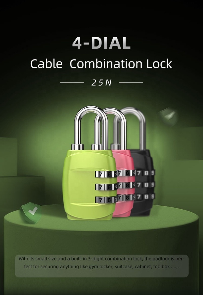 High Quality 3 Digit Cute small Combination Lock case for safe box Luggage Suitcase Locker Changeable Combination Padlock