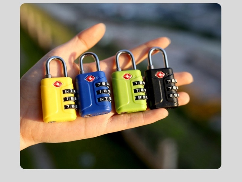 3 Digit TSA approved locks for luggage combination Padlock mini cheap tsa lock for briefcase backpack luggage school gym