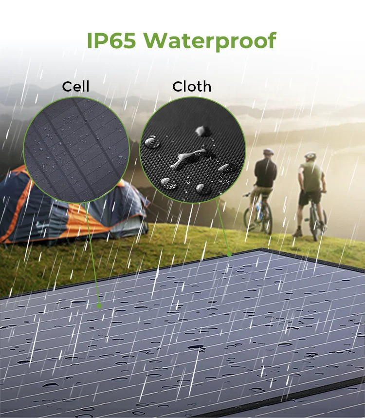 60W mono Waterproof foldable Solar Panel usb for portable Power Station Mobile Charger flexible solar panel for Outdoor Camping