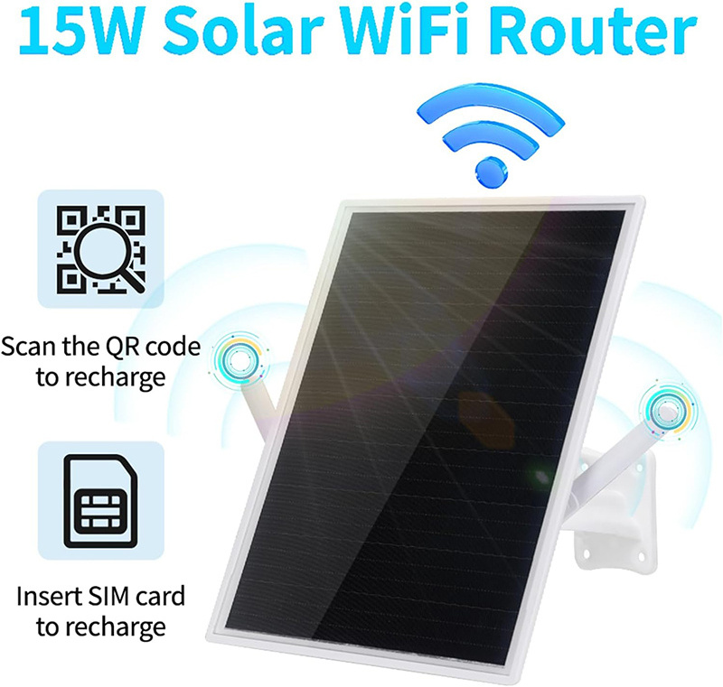 IP67 Waterproof 4G WIFI router with solar power 15W solar wireless Router Built In Battery 18650 26000mAh With Sim Card Slot