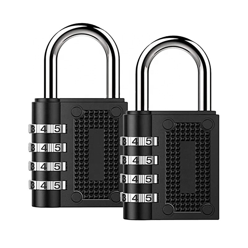 Black 4 Digit Combination padlocks big size travel Luggage Lock zinc alloy code Password gym lock