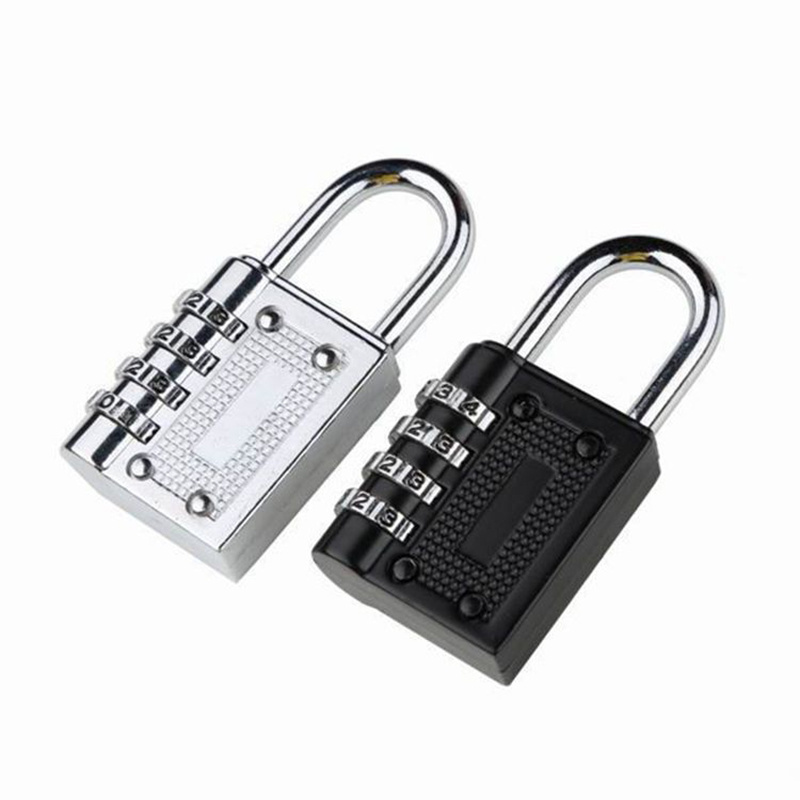 Black 4 Digit Combination padlocks big size travel Luggage Lock zinc alloy code Password gym lock