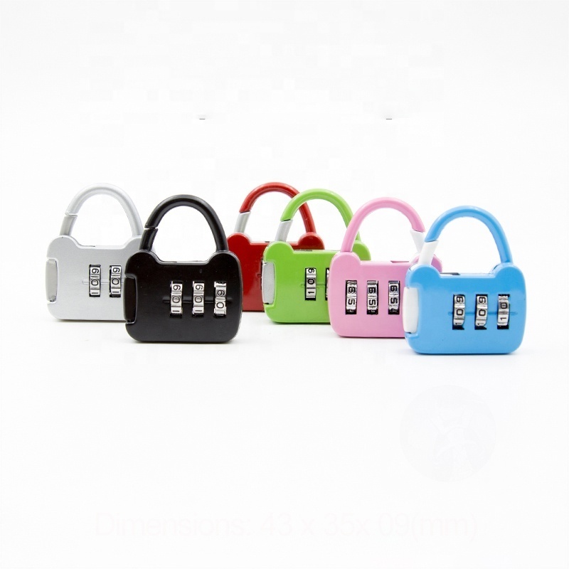 Mini 3 digit Zinc alloy gym swim pool locker combination lock