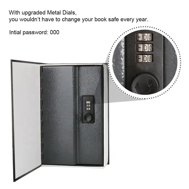 Factory Wholesale home dictionary diversion small hidden Secret code lock money book safe box with combination lock