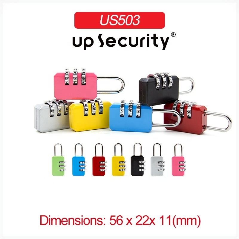 Fashionable gym combination locks for safe Zinc Alloy 3 digit Combination lock for suitcases