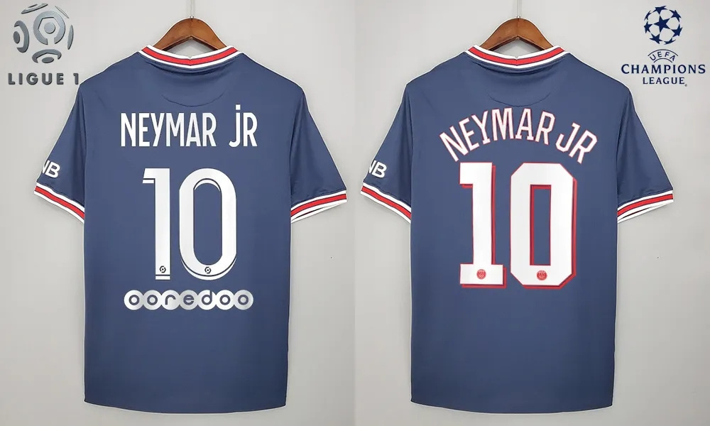 Euro Football Team Paris  21/22 New Season Home Away Fans Player Jersey Messi Mbappe Neymar Jr Jersey Shirts