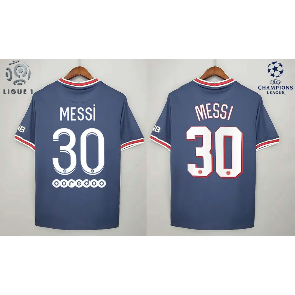 Euro Football Team Paris  21/22 New Season Home Away Fans Player Jersey Messi Mbappe Neymar Jr Jersey Shirts