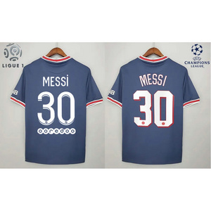 Euro Football Team Paris  21/22 New Season Home Away Fans Player Jersey Messi Mbappe Neymar Jr Jersey Shirts