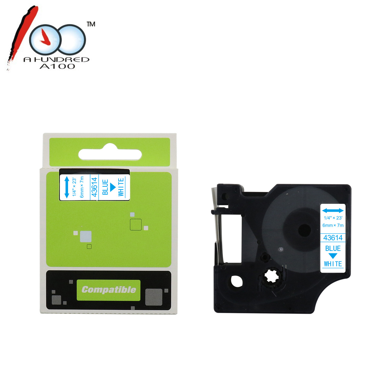 Compatible tape cartridge 43610 43611 43612 43613 43614 43615 43616 43620  6mm for DYMO D1 label printer