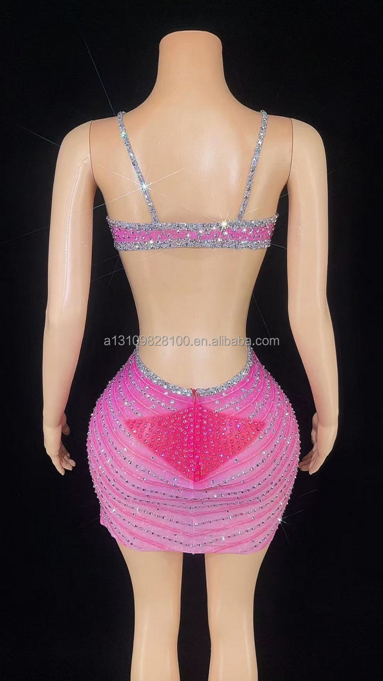 Watermelon Sling Strap Waist Exposed Tight Fit Hip Wrapped Short Skirt Waist Wrapped Sexy Multicolor Nightclub Bar Performance