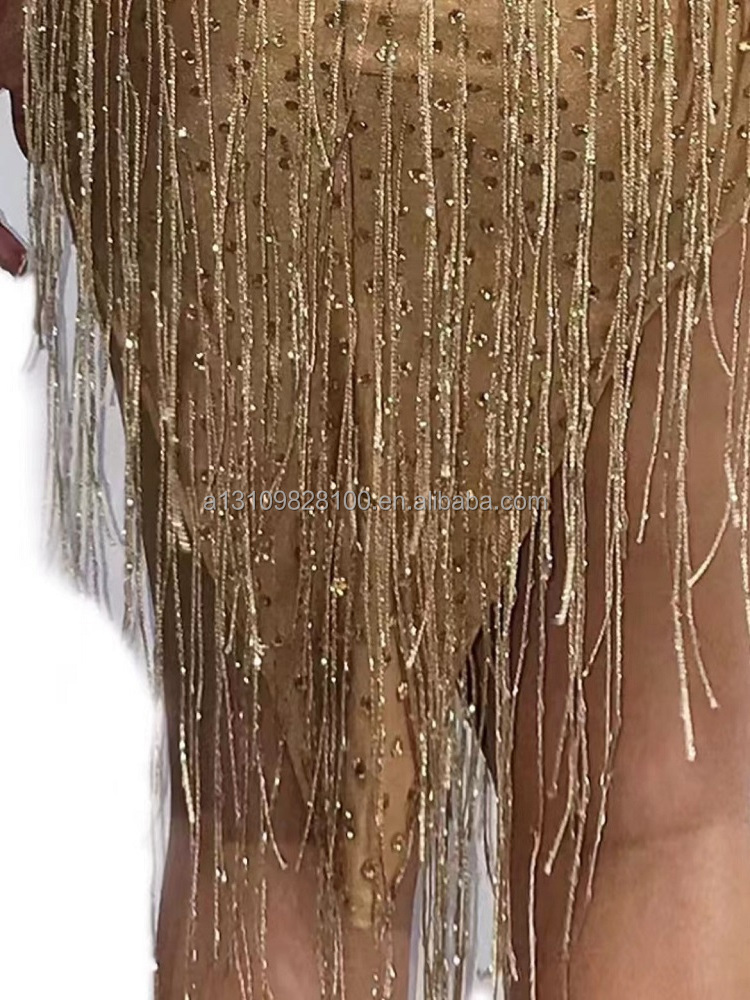 Sparkles rhinestone fringe waist sexy nightclub costume bar atmosphere party Gogo costume performance costume