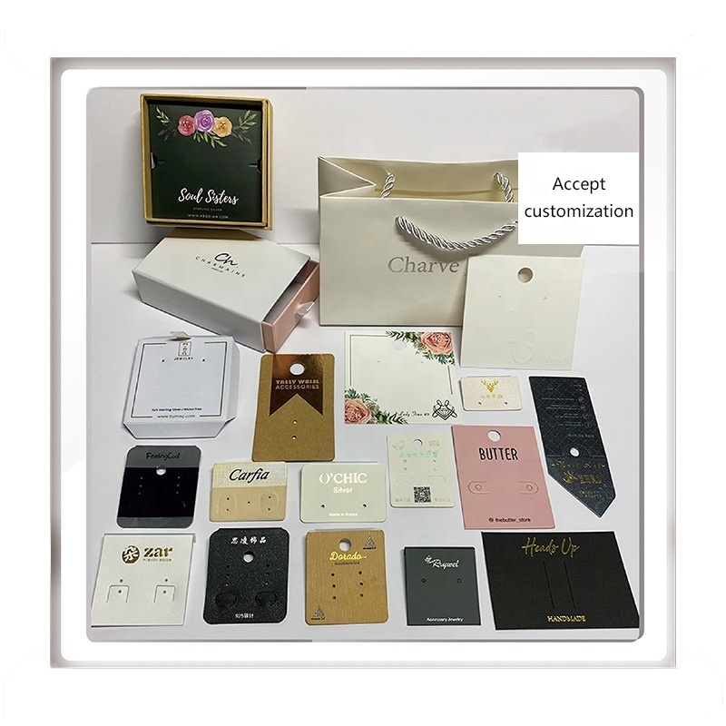 Custom Earring Cards For Jewelry Display Packaging Holder With Necklace Display Backs Paper Cards