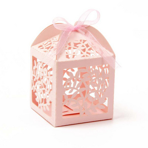 Elegant Glitter Gold Chocolate Gift Wedding Favor Packing Box Personalized Hollow Candy Packaging Box