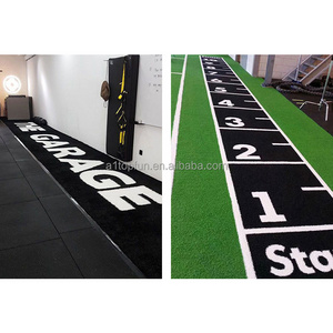 Customized Logo Pattern Artificial Grass For Gym Fitness Track Flooring Mat Floor Synthetic Turf For Gym Accessories