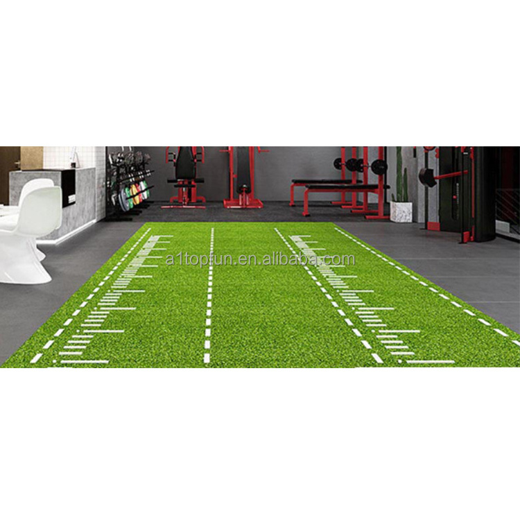 professional customized design artificial grass synthetic turf for gym sled track grass blue red