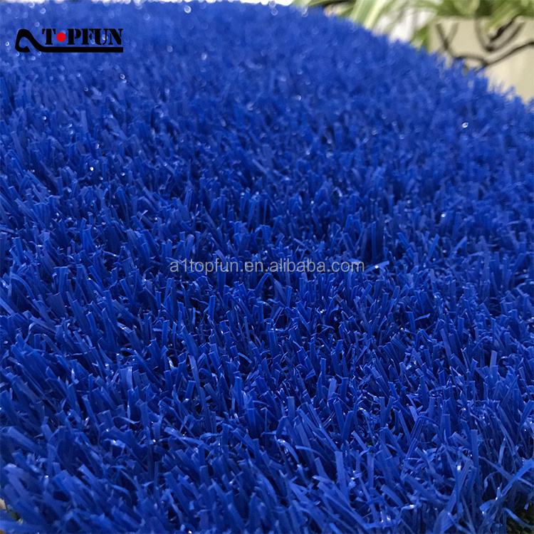 Blue Gym Artificial Grass with Graphic Fitness Equipment Training Turf