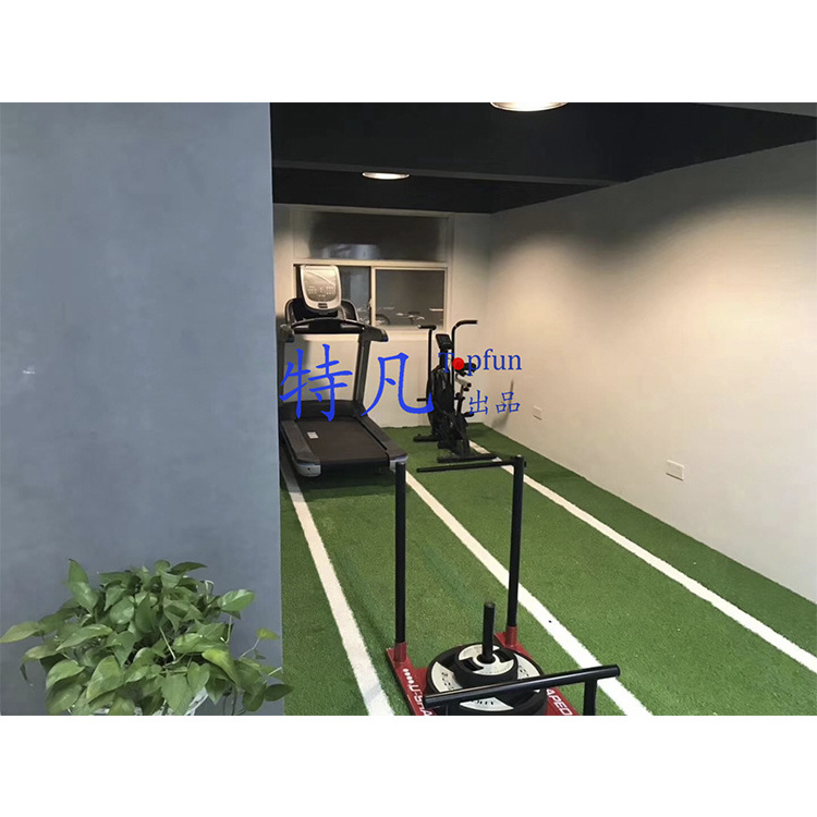 High-quality  best price durable gym fitness artificial grass turf flooring indoor  gym push sled running track synthetic grass