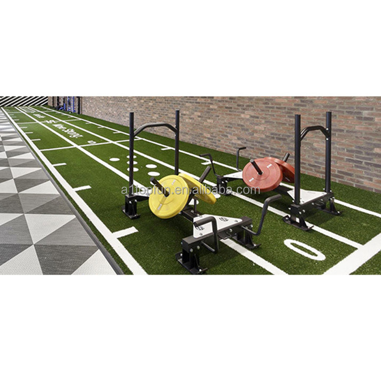 Customized Logo Pattern Artificial Grass For Gym Fitness Track Flooring Mat Floor Synthetic Turf For Gym Accessories