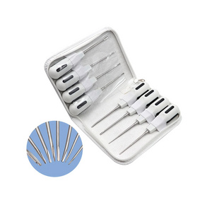 8pcs stainless Steel Custom Dental Luxating Lift Elevators Curved Root Dentist Dental Surgical Instrument With Plastic Handle