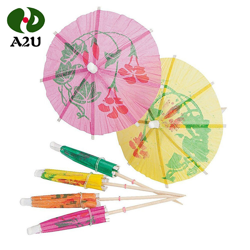 A2U Decorative Party Customized Umbrella /Cocktail Toothpick With Flag