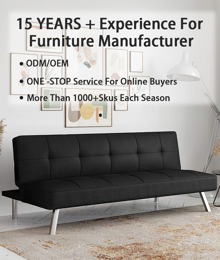 Modern Futon Couch For Living Room Futon Sofa Bed Upholstered Convertible Folding Sleeper Sofa Bed