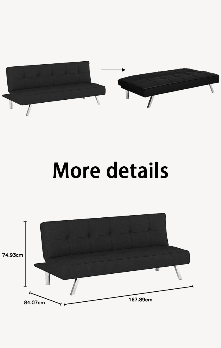 Modern Futon Couch For Living Room Futon Sofa Bed Upholstered Convertible Folding Sleeper Sofa Bed