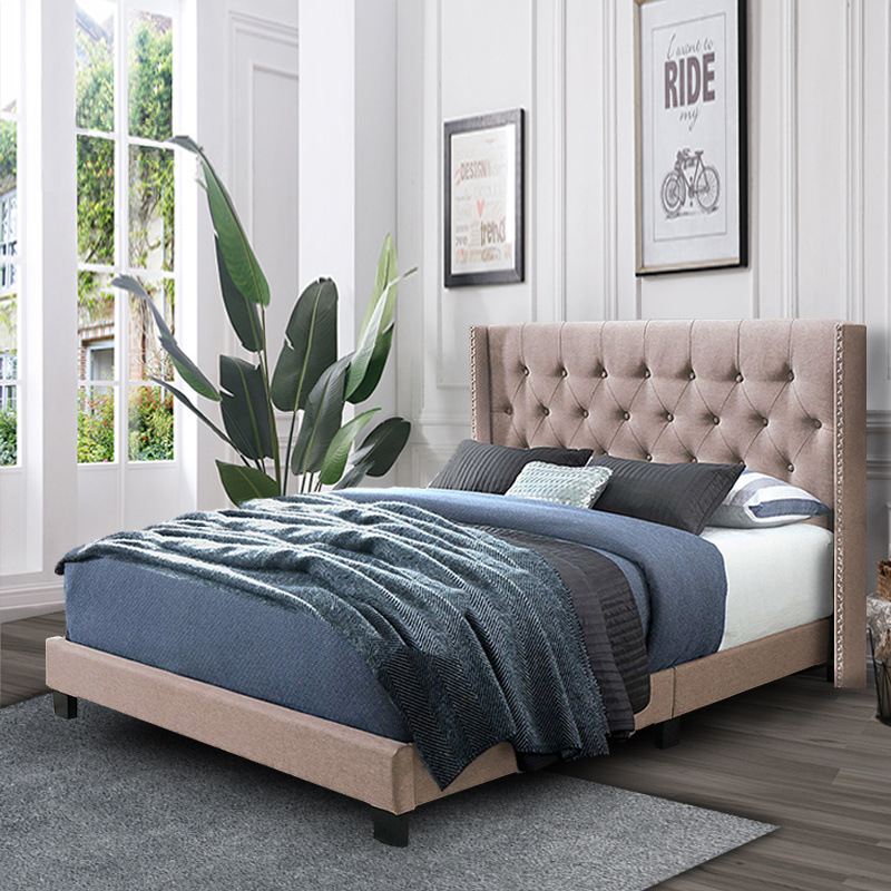 2019 Latest King Queen Full Size Double Upholstered Bed with Headboard