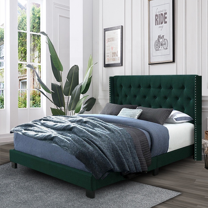 2019 Latest King Queen Full Size Double Upholstered Bed with Headboard