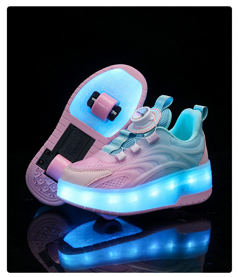 Manufacturers Direct Luminous Kid Running Shoes With Light Roller Skates For Men And Women Led Kid Roller Skate Shoes