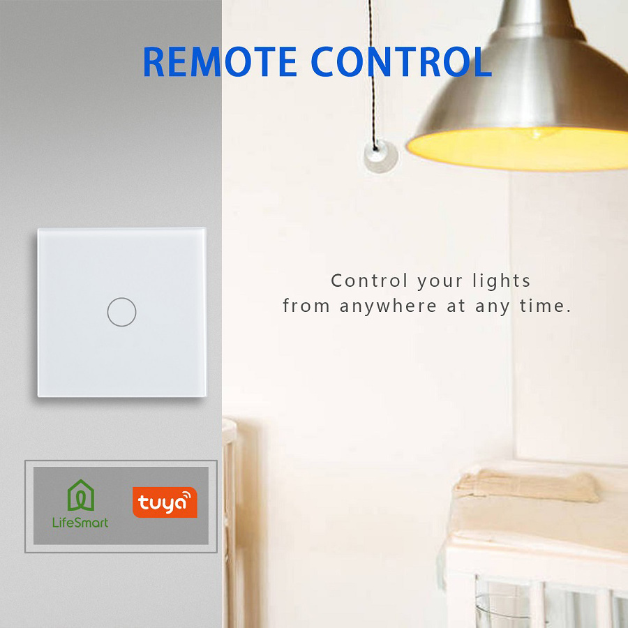 Hooanke Tuya APP Remote Control EU UK Electrical Smart Touch Screen Light Switch