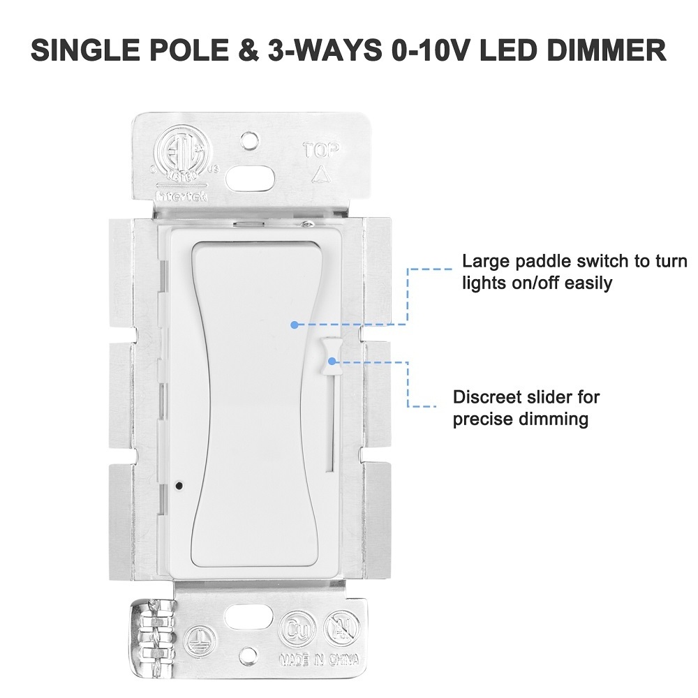 Hooanke ETL Listed 0-10V Sunrise Sunset Dimmer Switch for Dimmable LED Lights