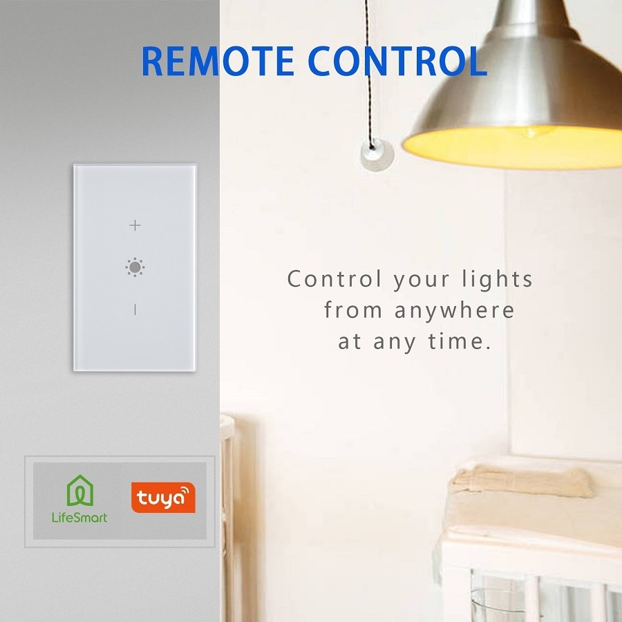 Hooanke Electrical Tuya APP Remote Control Smart WiFi Zigbee Touch Screen Dimmer Light Switch