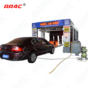 AA4C car wash machine tunnel 9 brushes tunnel car washing machine automatic  car wash machine roll-over