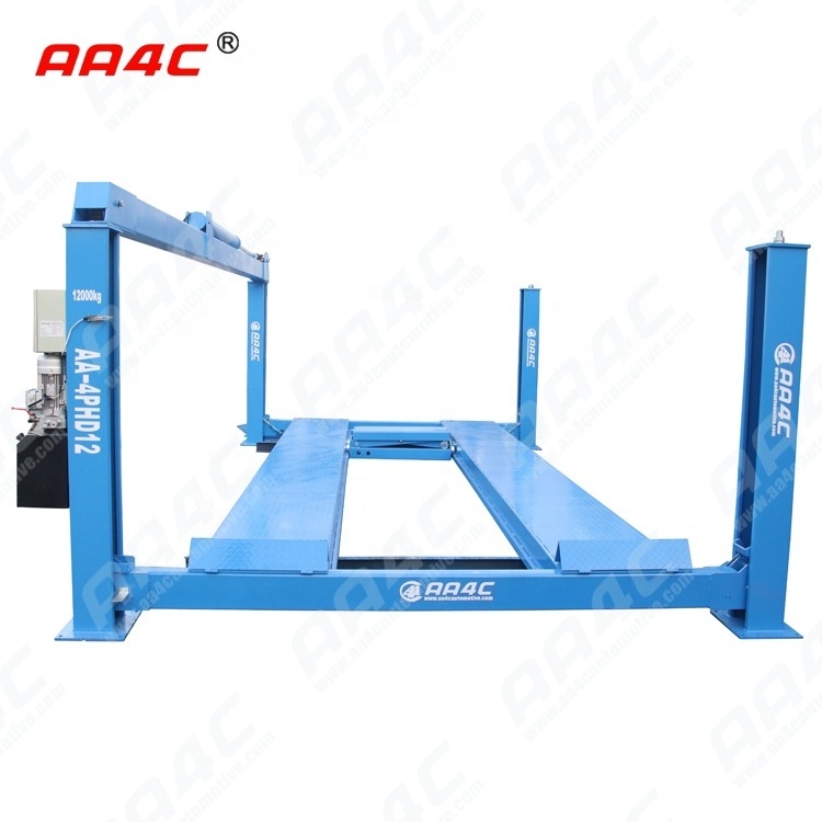 AA4C 8T 10T 12T heavy duty vehicle lift 4 column car elevator bus truck lift auto lift ,bus hoist  vehicle parking system