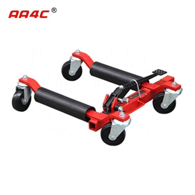 AA4C 9 inches  mechanical Car Go Jack Car Dolly Car Wheel Moving Dolly Vehicle Positioning Jack 4 wheels dolly